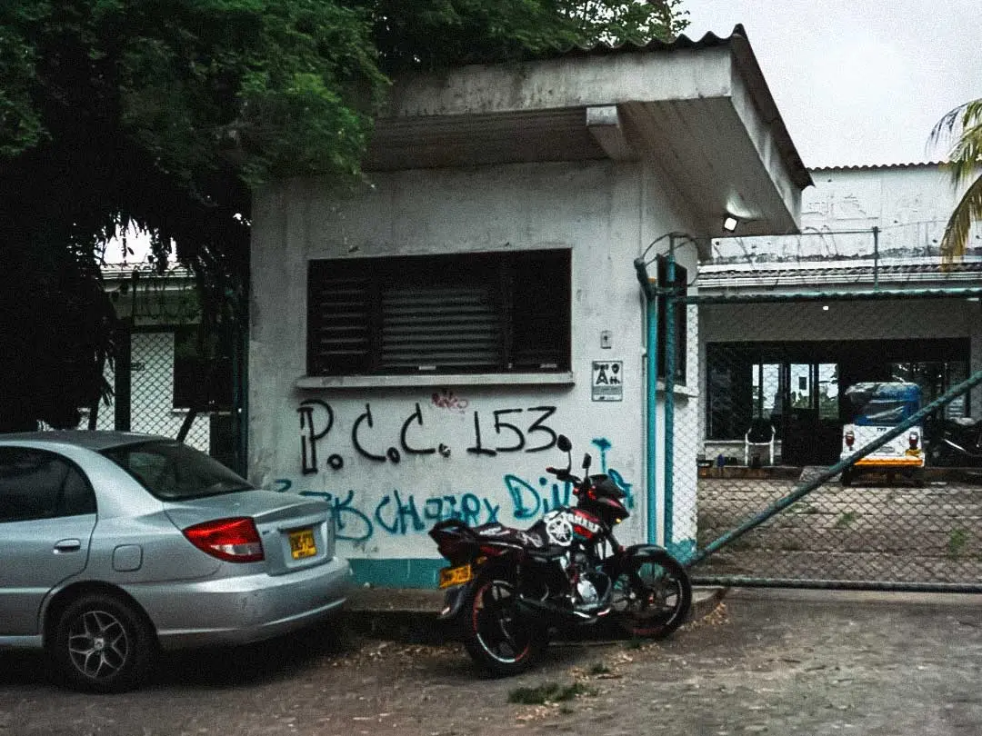 PCC (Primeiro Comando da Capital) graffiti on a wall in Leticia, Colombia. Brazilian gangs have crossed the border and marked their presence in Amazonian towns. Photo: Crisis Group / Bram Ebus, January 2024.