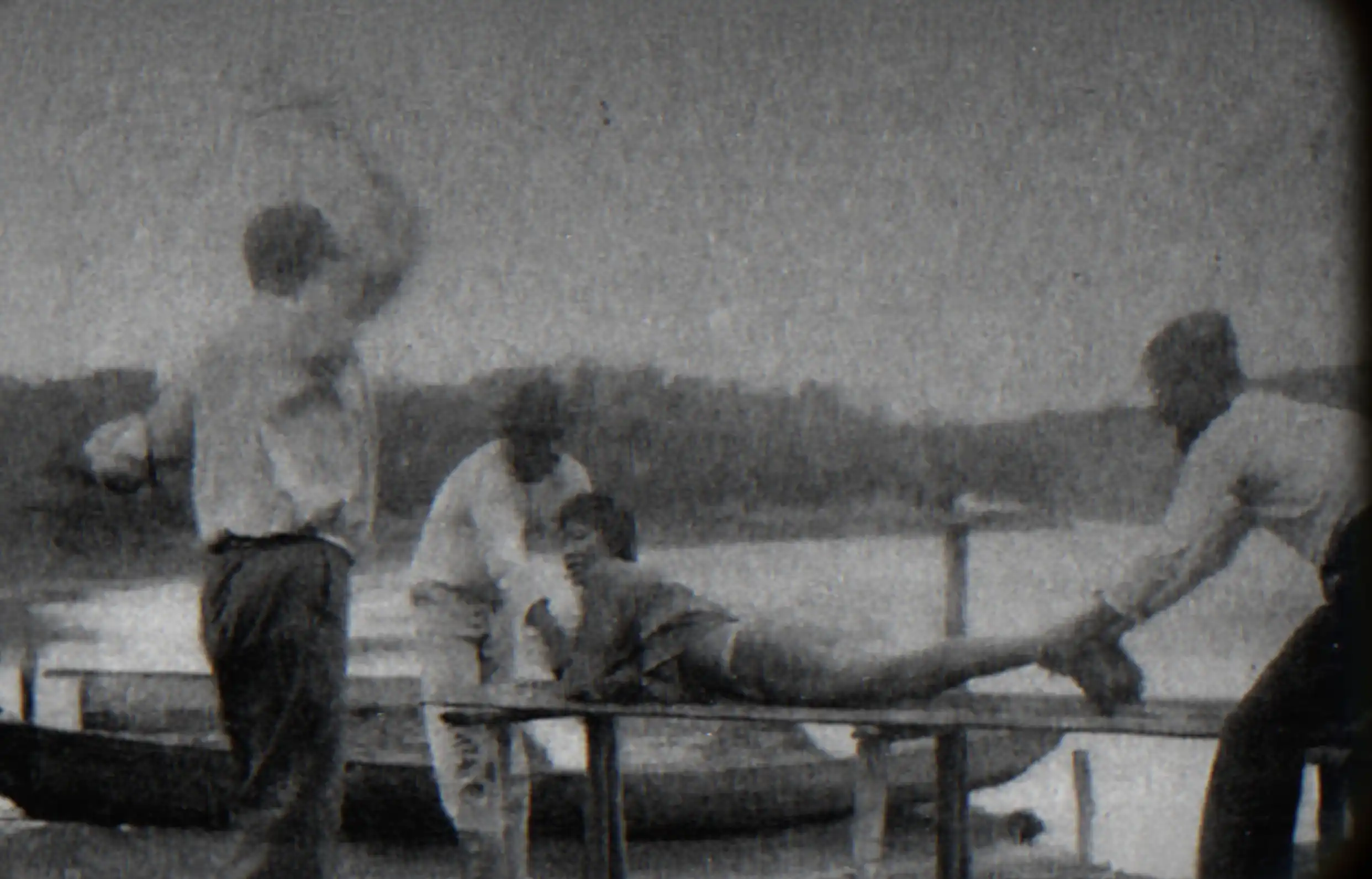 Employees of the Arana company flogging a native indigenous worker. Photo: Eugène Robuchon.