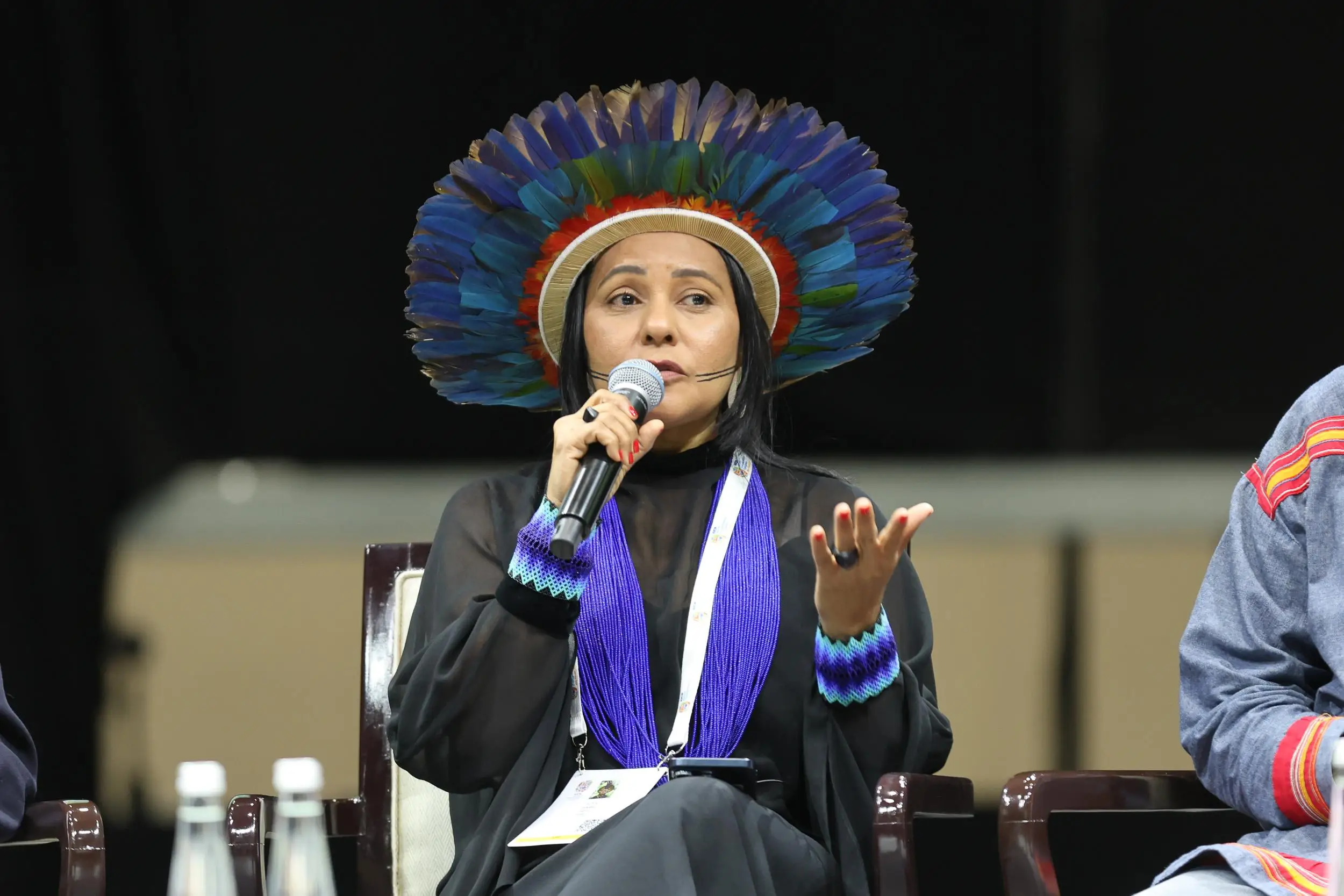 Puyr Tembé, First Secretary, Indigenous Peoples of the State of Pará, Brazil. Photo by IISD/ENB | Mike Muzurakis